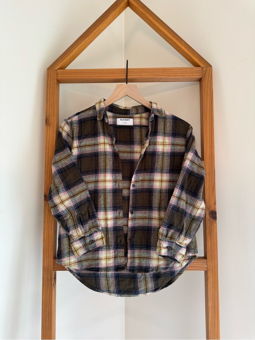 Old Navy Brown Plaid Button-Down Shirt